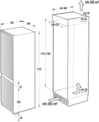 Chladnička s mrazničkou Gorenje Advanced NRKI418EA0 bílá